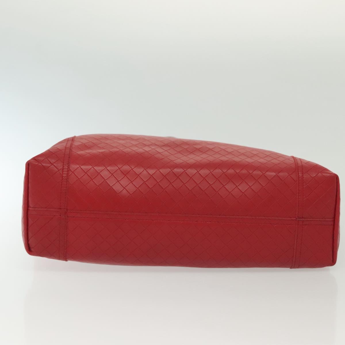 BOTTEGA VENETA INTRECCIATO Tote Bag Leather Red Auth 135234