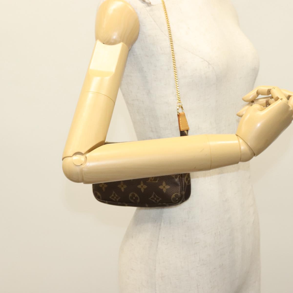 LOUIS VUITTON Monogram Mini Pochette Accessoires Pouch M58009 LV Auth 135251