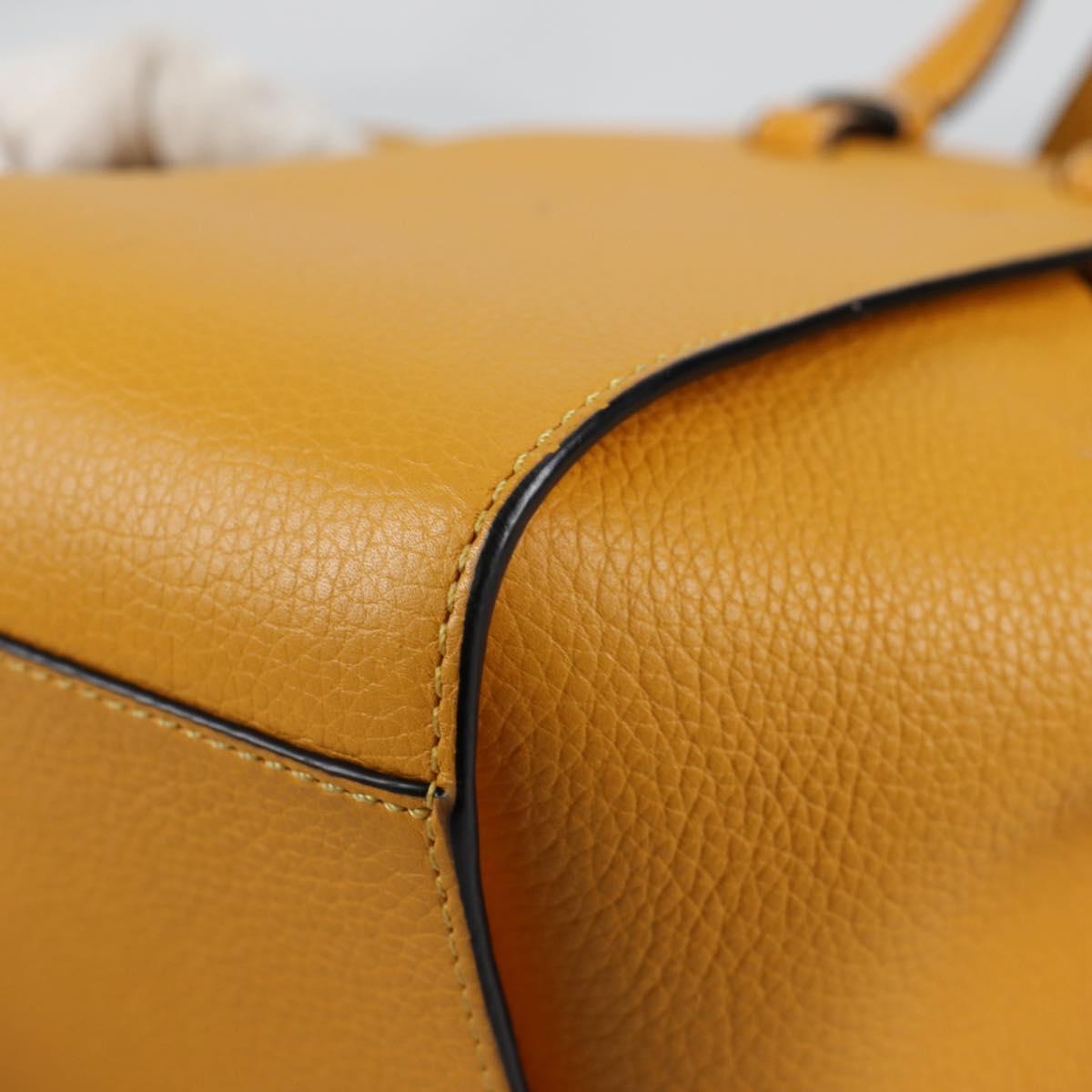LOEWE Compact Hammock Hand Bag Leather Yellow Auth 135252M