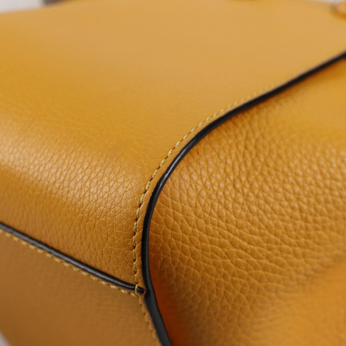 LOEWE Compact Hammock Hand Bag Leather Yellow Auth 135252M