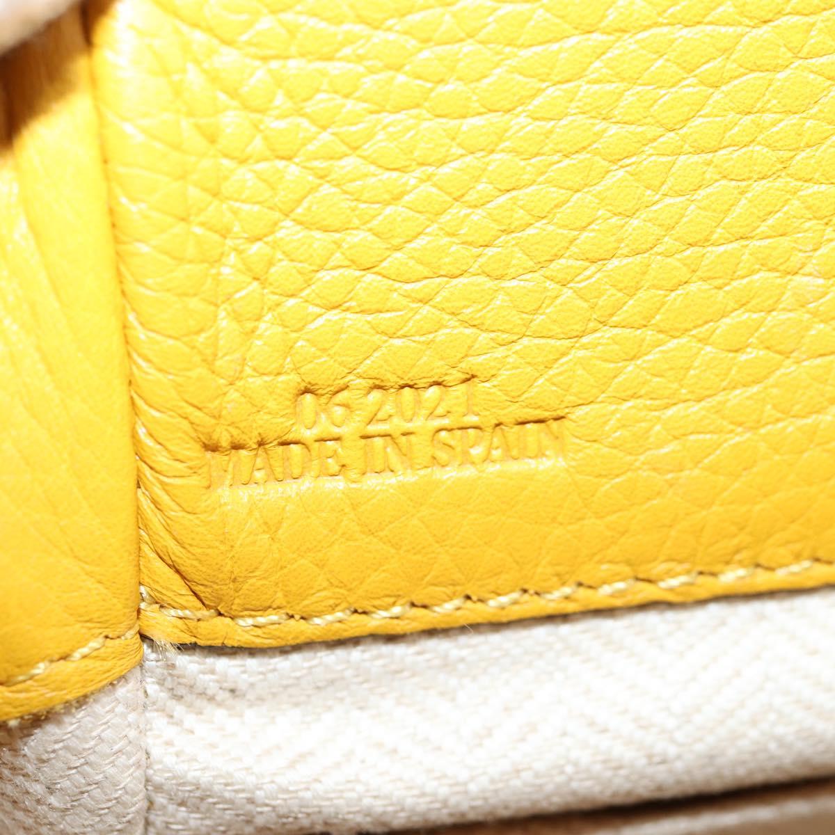 LOEWE Compact Hammock Hand Bag Leather Yellow Auth 135252M