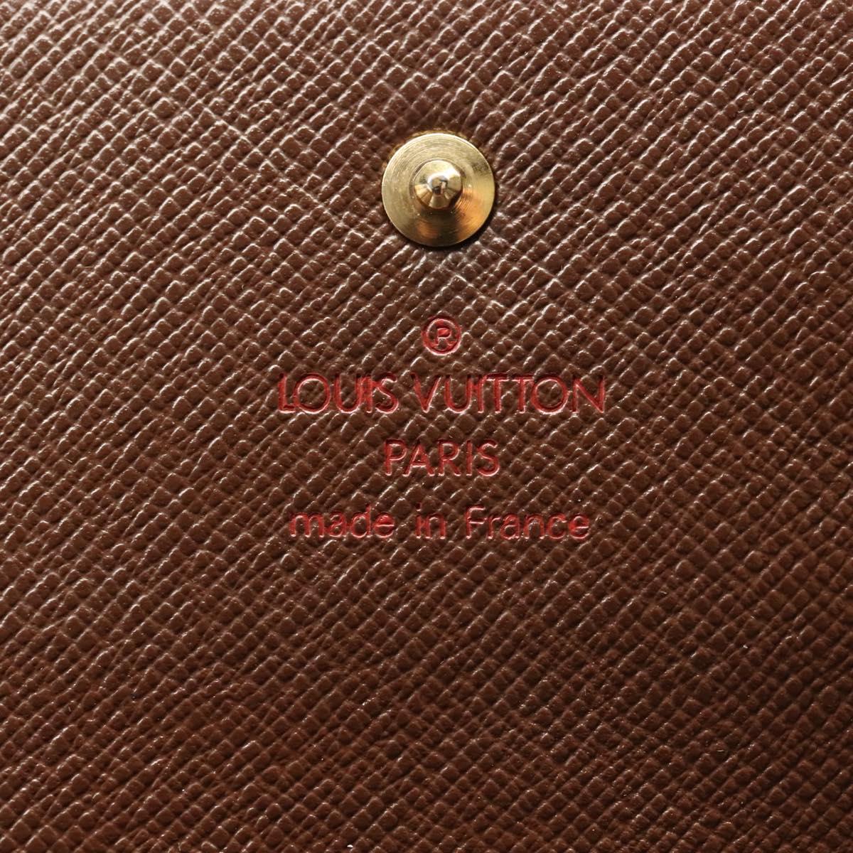 LOUIS VUITTON Damier Ebene Portefeuille International Wallet N61217 Auth 135260