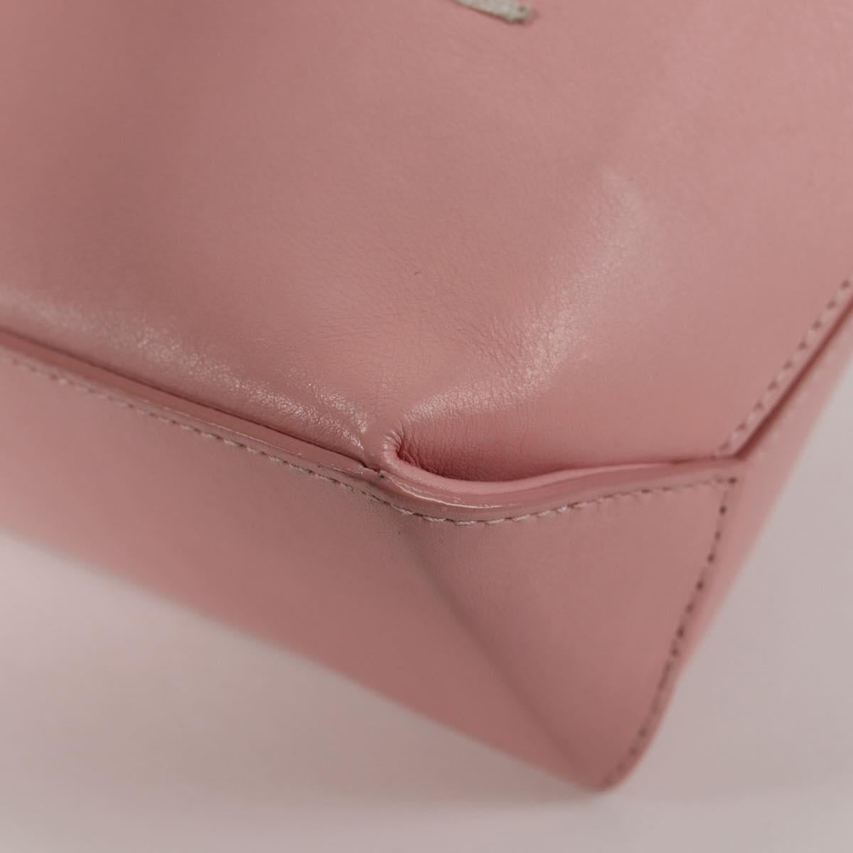 CHANEL Hand Bag Leather Pink CC Auth 135267V