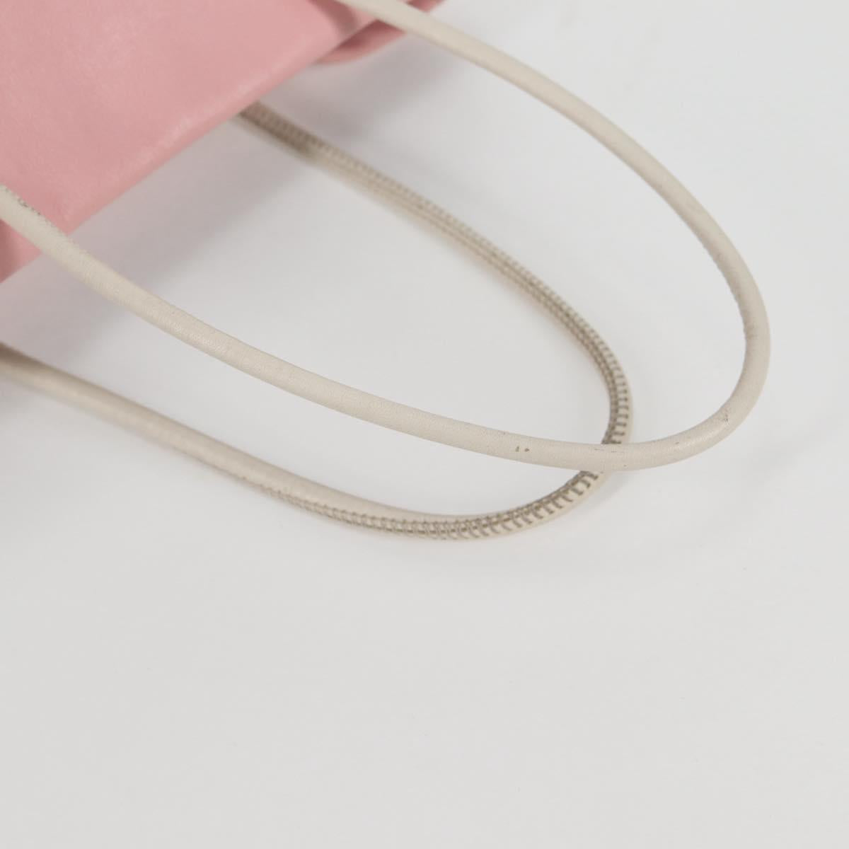 CHANEL Hand Bag Leather Pink CC Auth 135267V