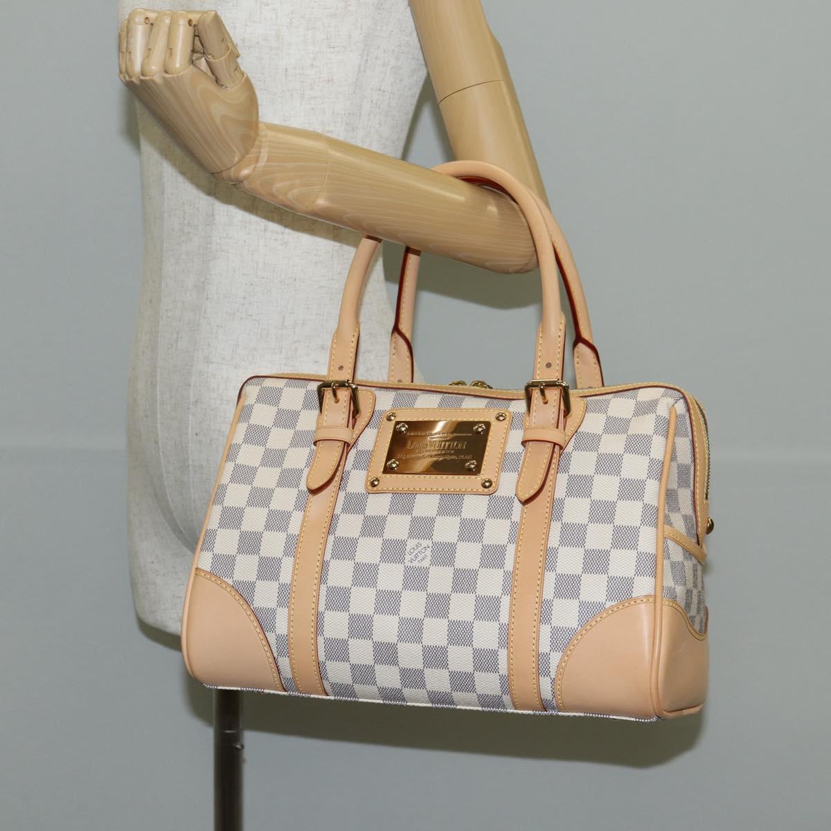 LOUIS VUITTON Damier Azur Berkeley Hand Bag N52001 LV Auth 135278M