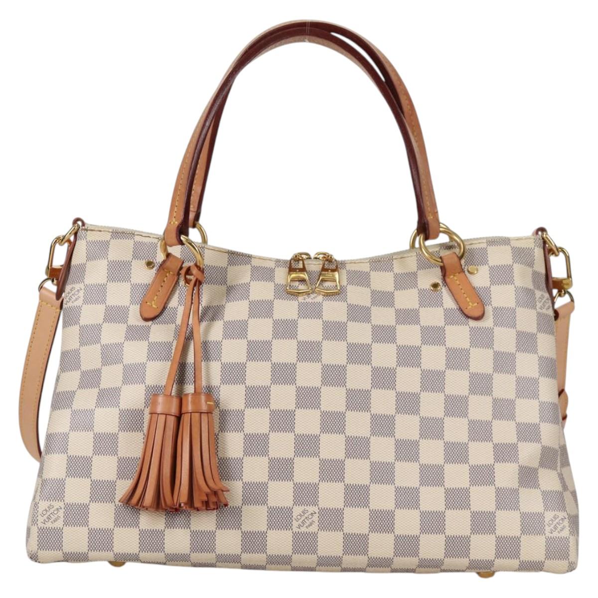 LOUIS VUITTON Damier Azur Lymington Tote Bag 2way N40022 LV Auth 135294M