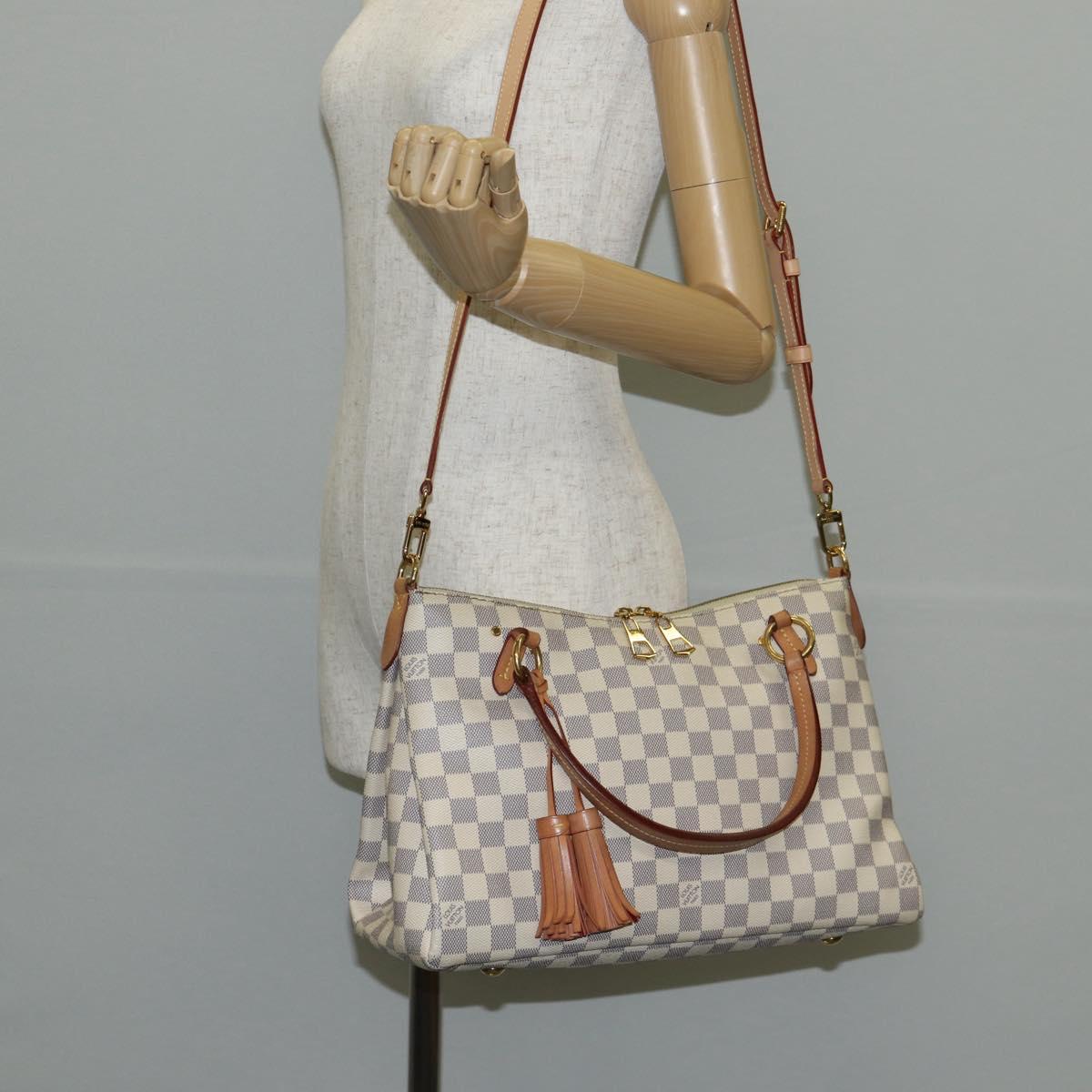 LOUIS VUITTON Damier Azur Lymington Tote Bag 2way N40022 LV Auth 135294M