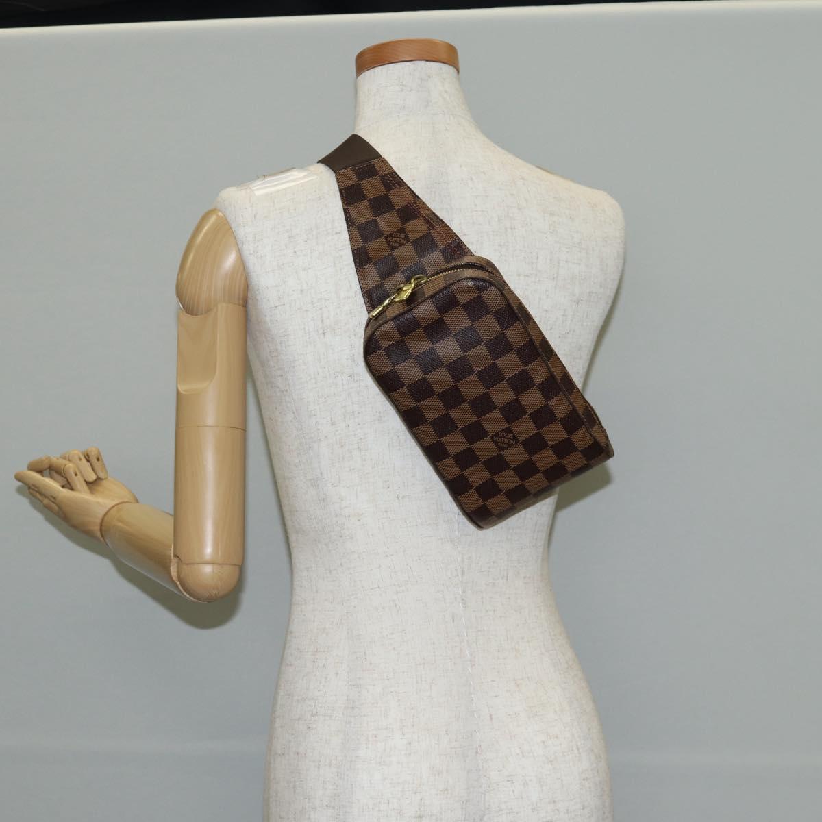 LOUIS VUITTON Damier Ebene Geronimos Shoulder Bag N51994 LV Auth 135296V