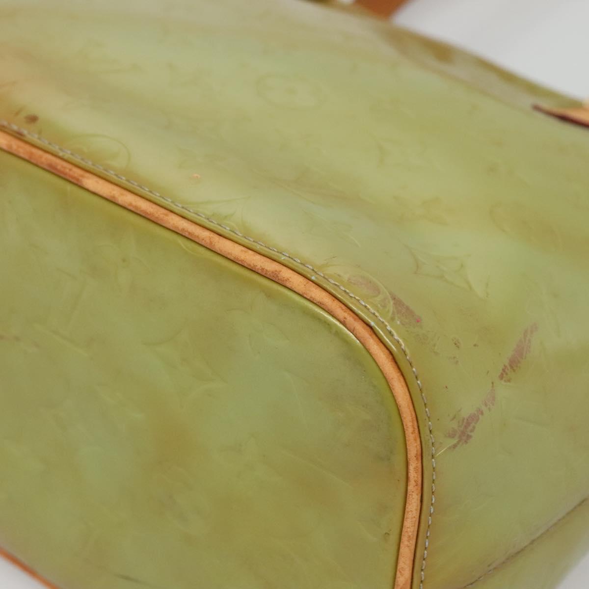 LOUIS VUITTON Monogram Vernis Houston Hand Bag Baby Blue M91005 LV Auth 135303