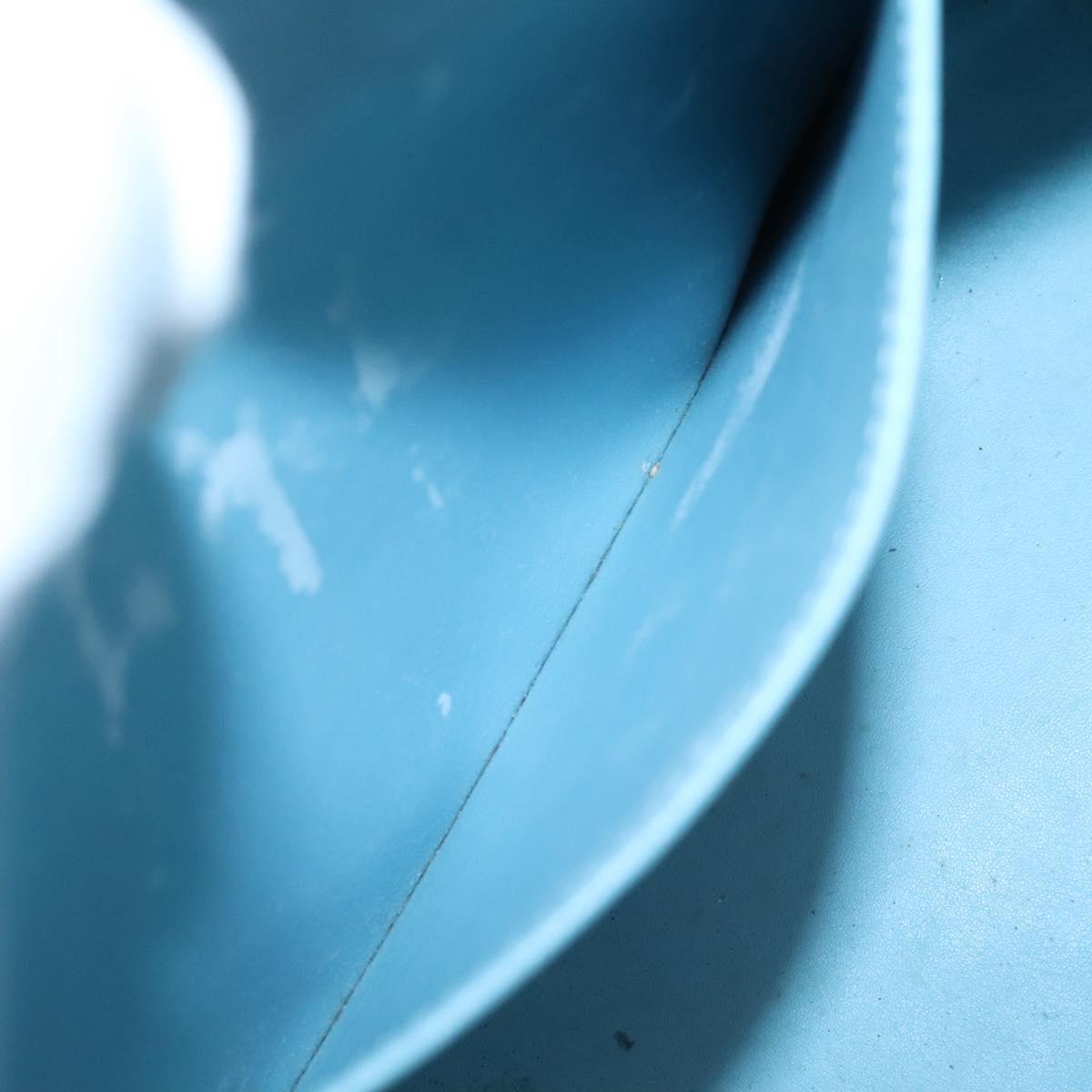 LOUIS VUITTON Monogram Vernis Houston Hand Bag Baby Blue M91005 LV Auth 135303