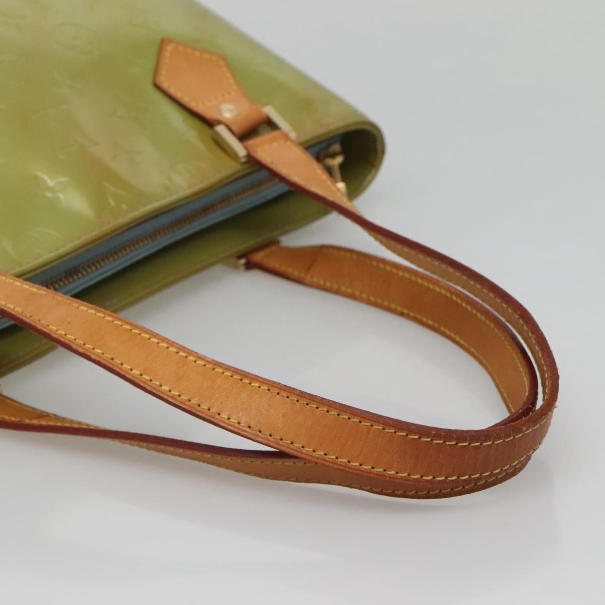 LOUIS VUITTON Monogram Vernis Houston Hand Bag Baby Blue M91005 LV Auth 135303