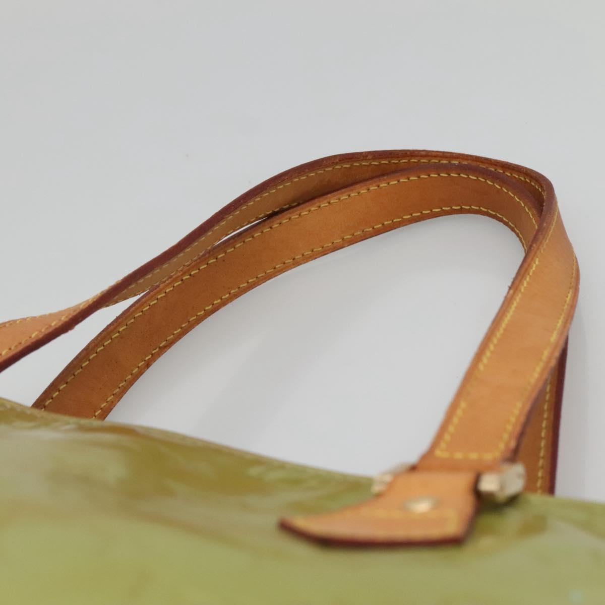 LOUIS VUITTON Monogram Vernis Houston Hand Bag Baby Blue M91005 LV Auth 135303