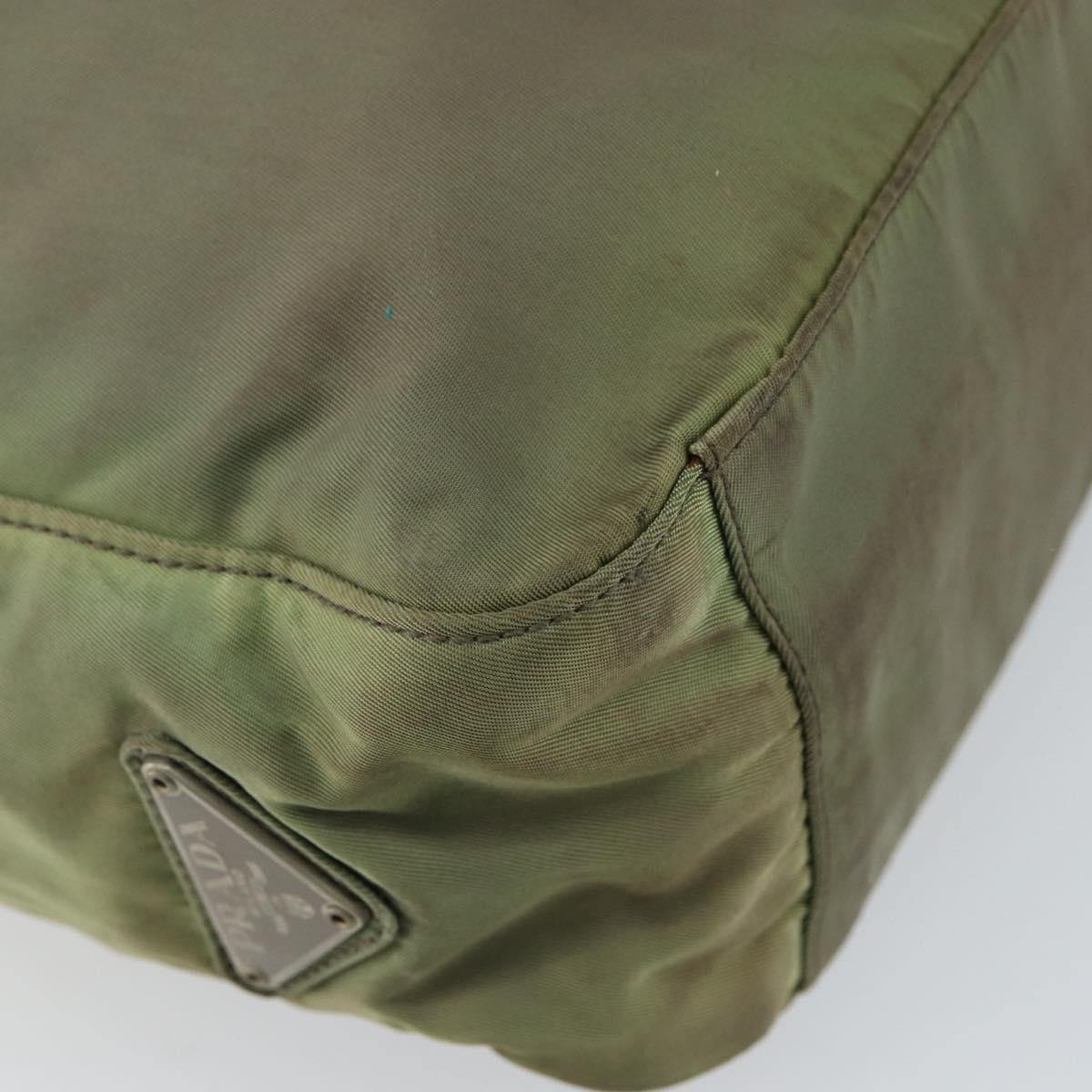 PRADA Tote Bag Nylon Khaki Auth 135309