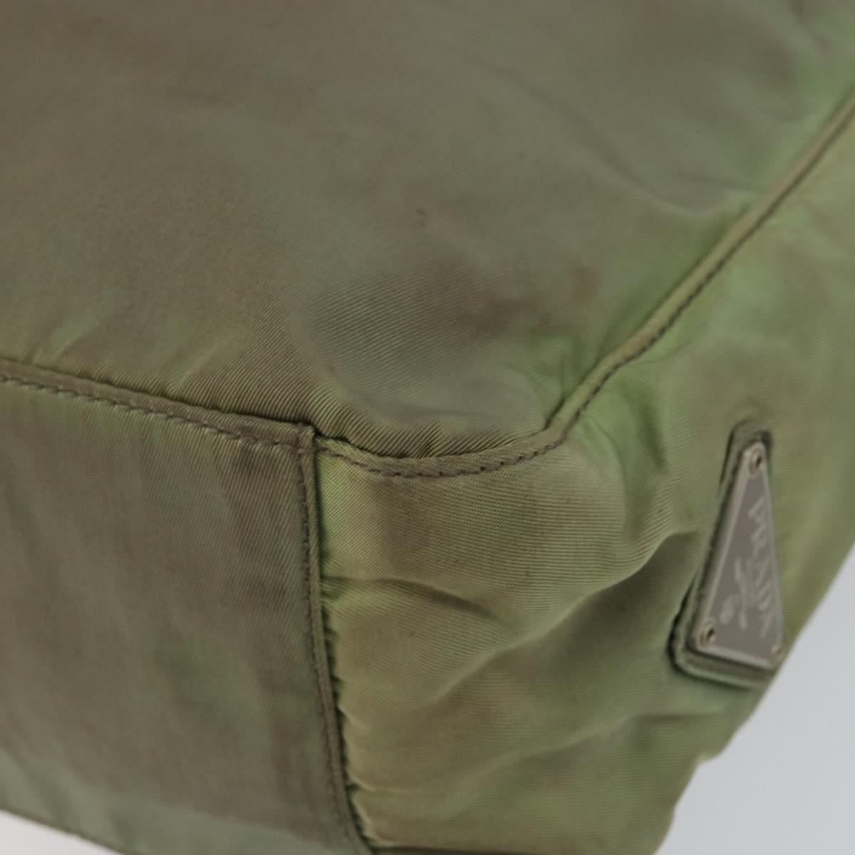 PRADA Tote Bag Nylon Khaki Auth 135309