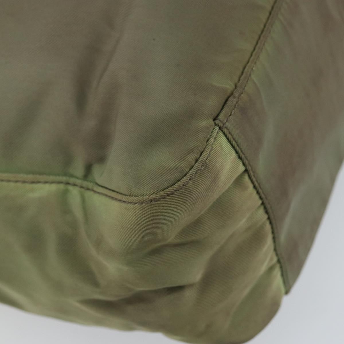 PRADA Tote Bag Nylon Khaki Auth 135309