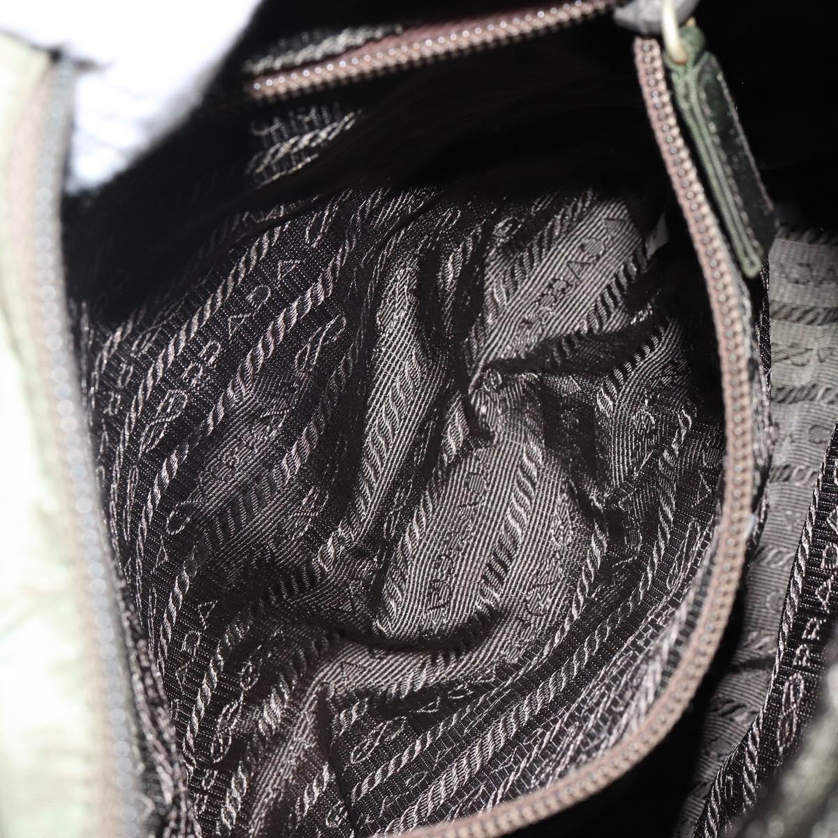 PRADA Tote Bag Nylon Khaki Auth 135309