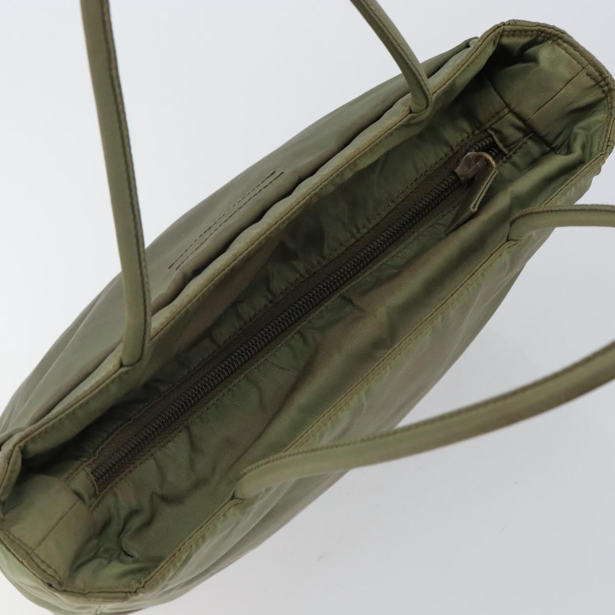 PRADA Tote Bag Nylon Khaki Auth 135309