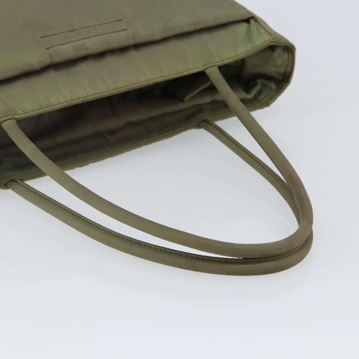 PRADA Tote Bag Nylon Khaki Auth 135309