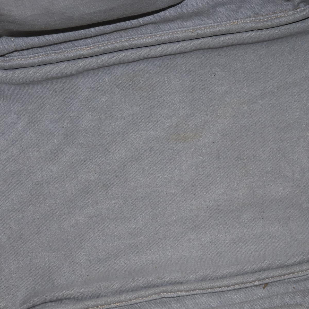 PRADA Canapa GM Hand Bag Canvas Gray Gold Auth 135318