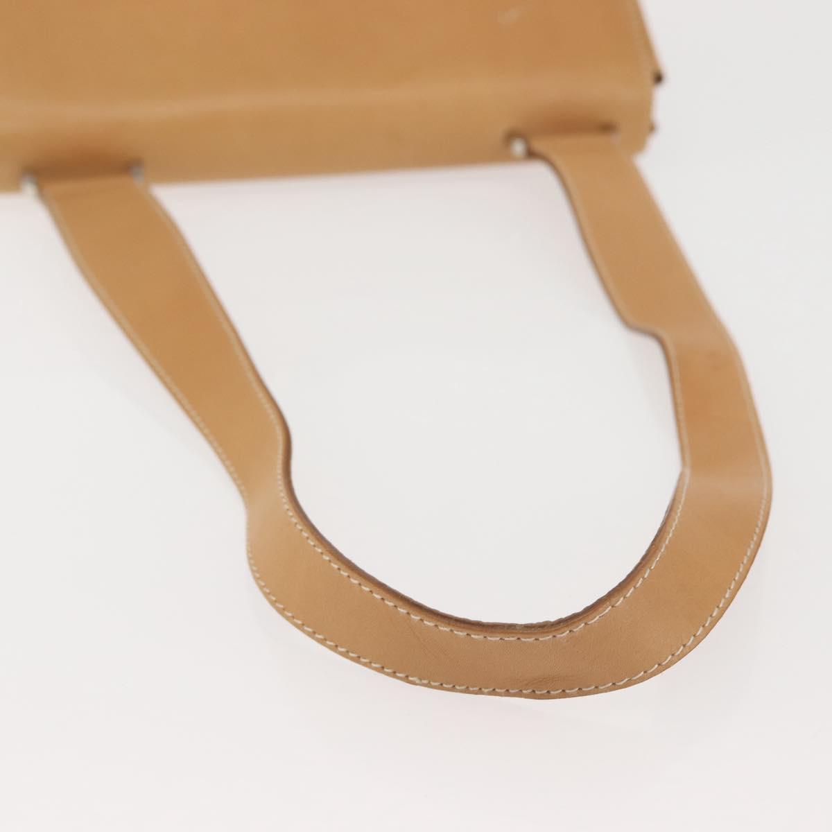 Salvatore Ferragamo Gancini Shoulder Bag Leather Brown Silver Auth 135337