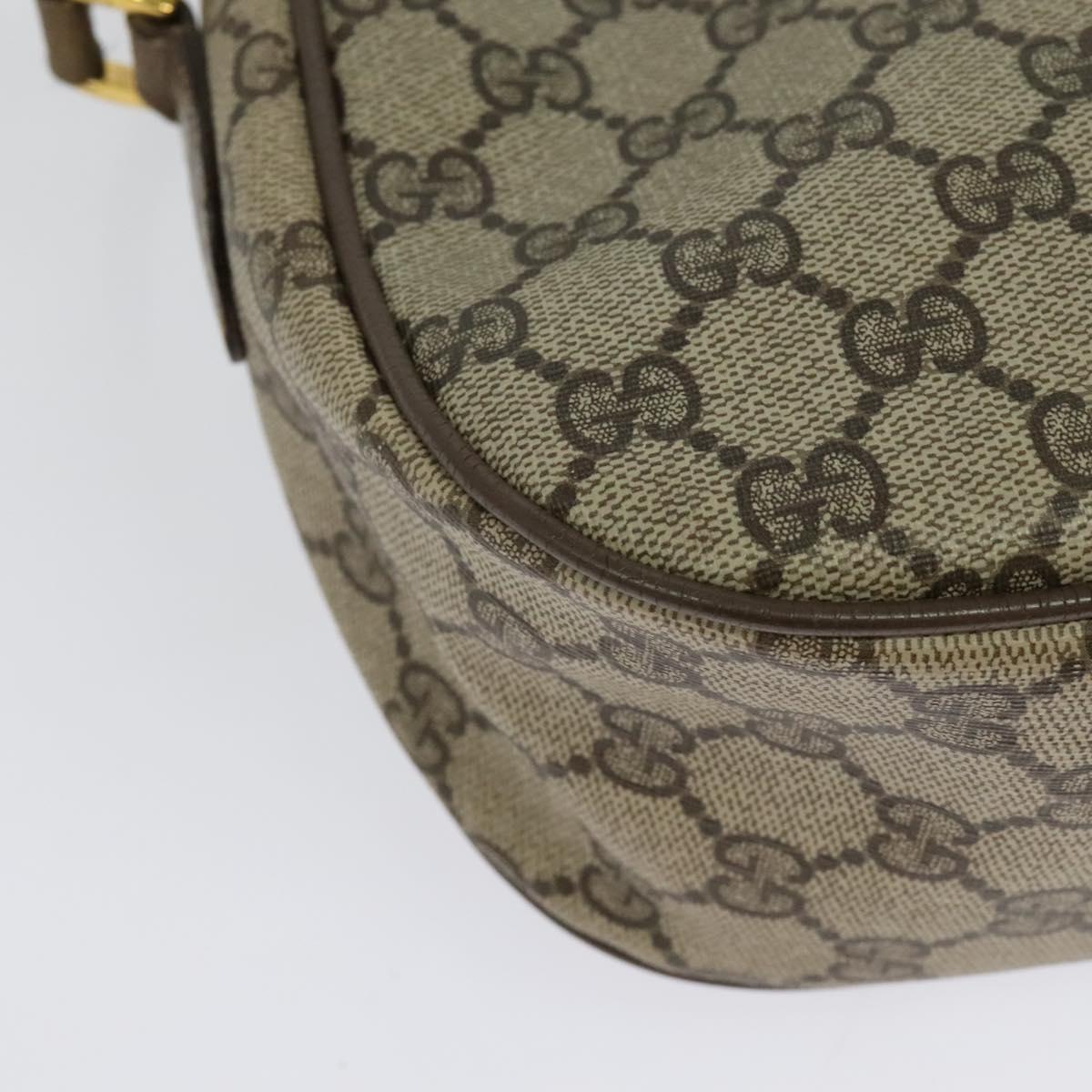 GUCCI GG Supreme Web Sherry Line Shoulder Bag PVC Beige 89 02 032 Auth 135357