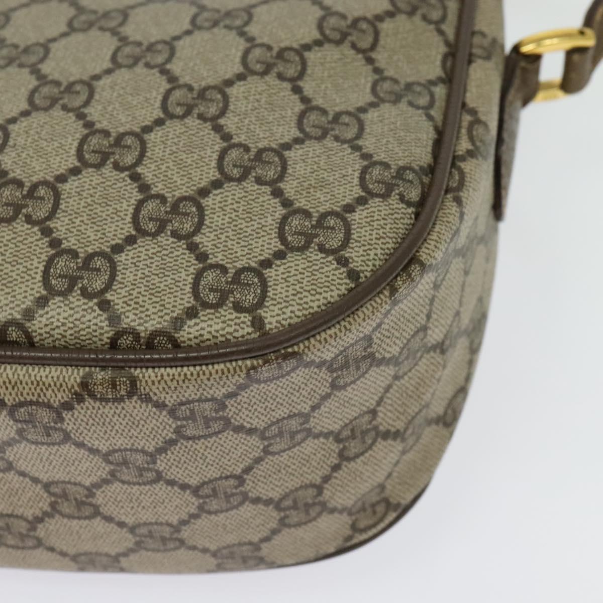 GUCCI GG Supreme Web Sherry Line Shoulder Bag PVC Beige 89 02 032 Auth 135357