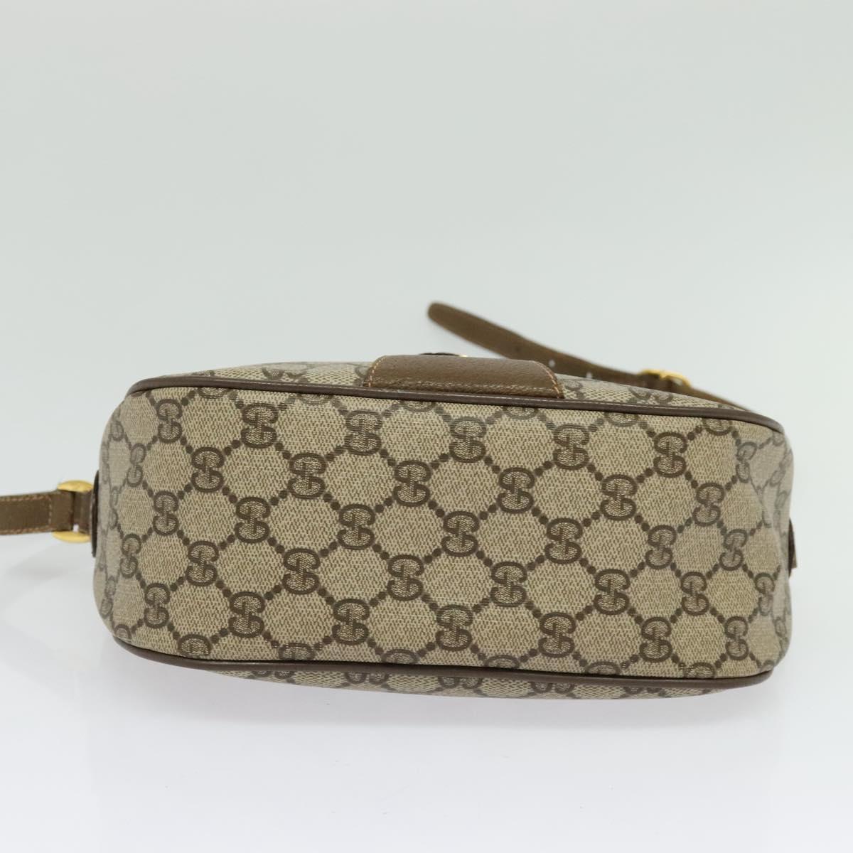 GUCCI GG Supreme Web Sherry Line Shoulder Bag PVC Beige 89 02 032 Auth 135357