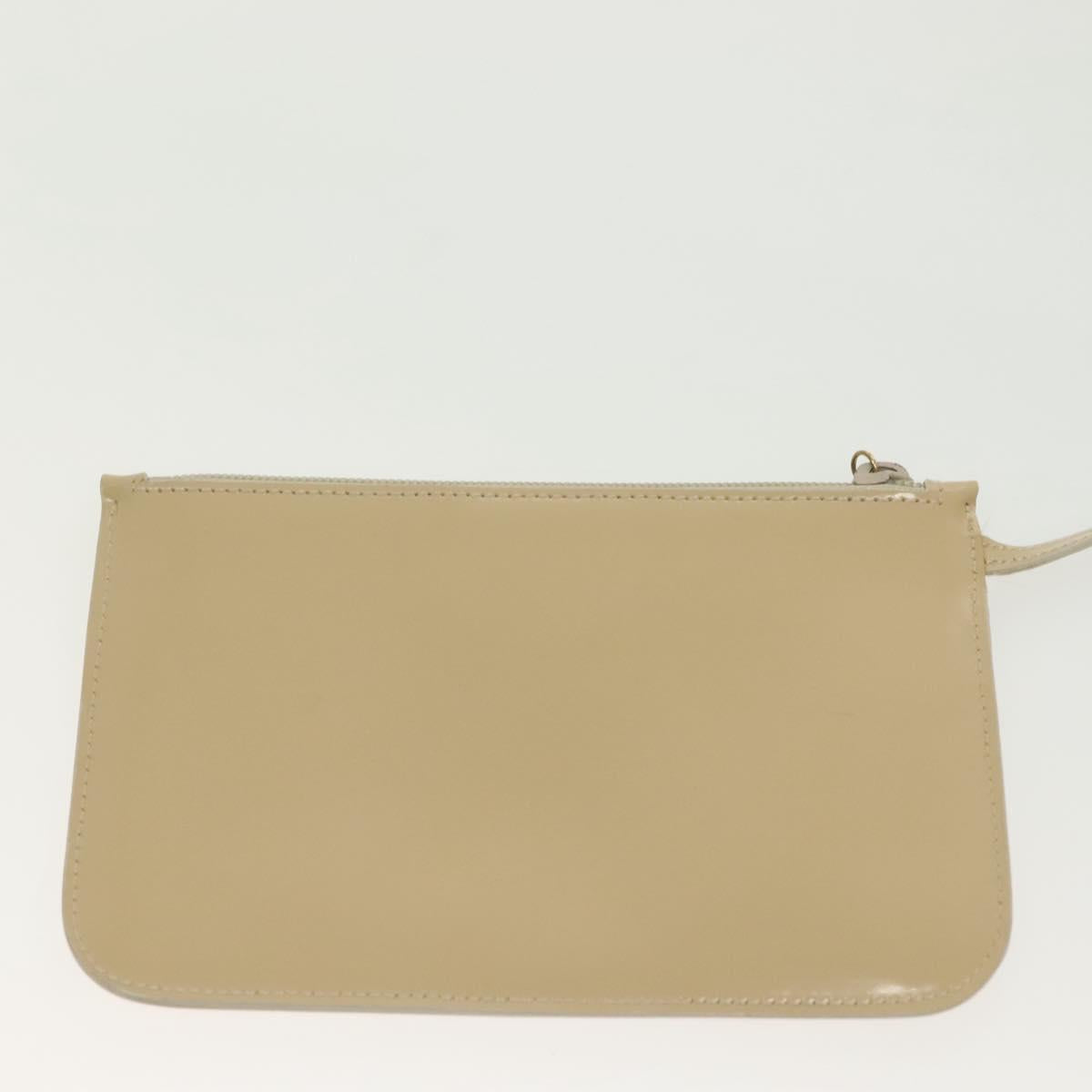 GUCCI Hand Bag Patent leather Beige 000 2058 0558 0 Auth 135372