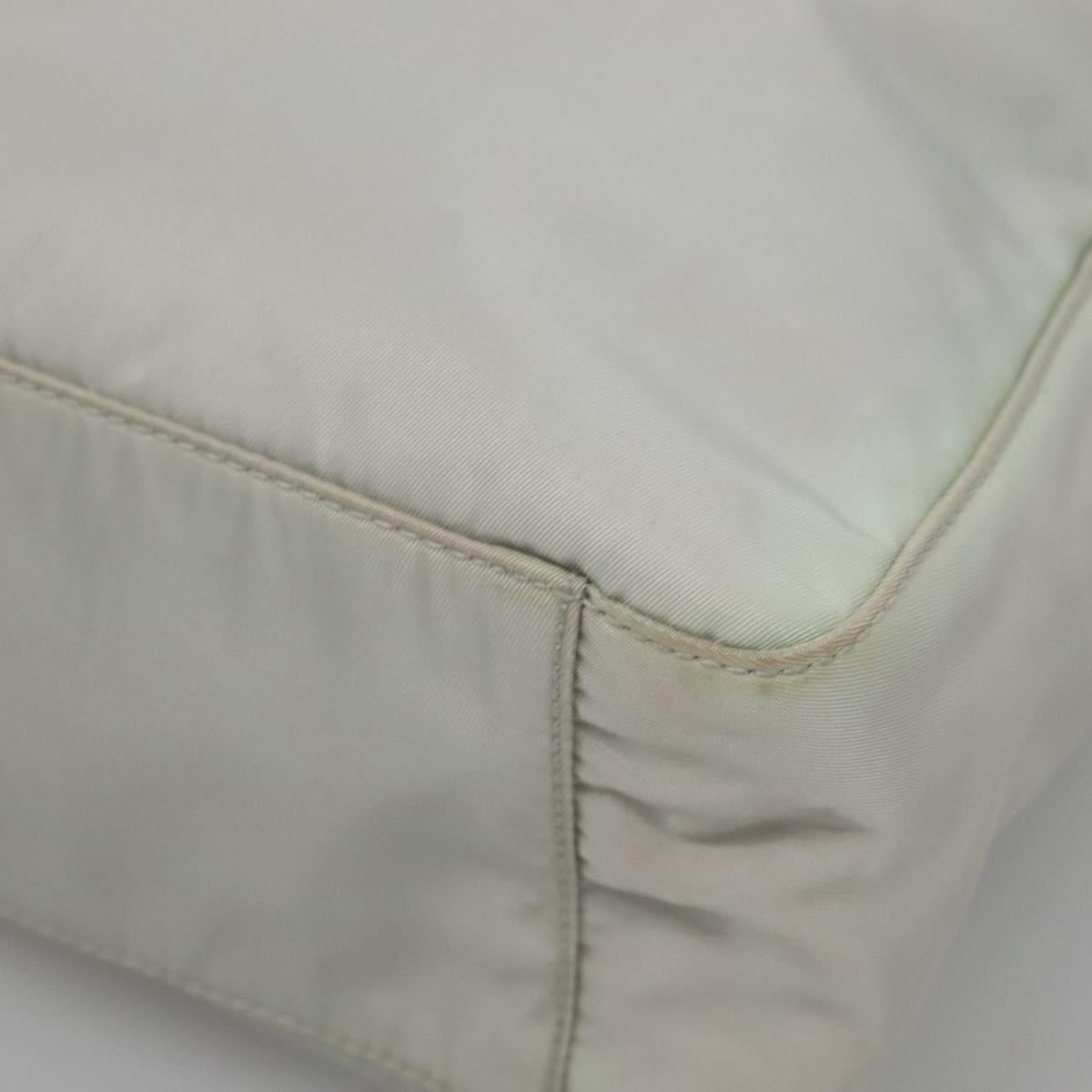 PRADA Tote Bag Nylon Gray Silver Auth 135382