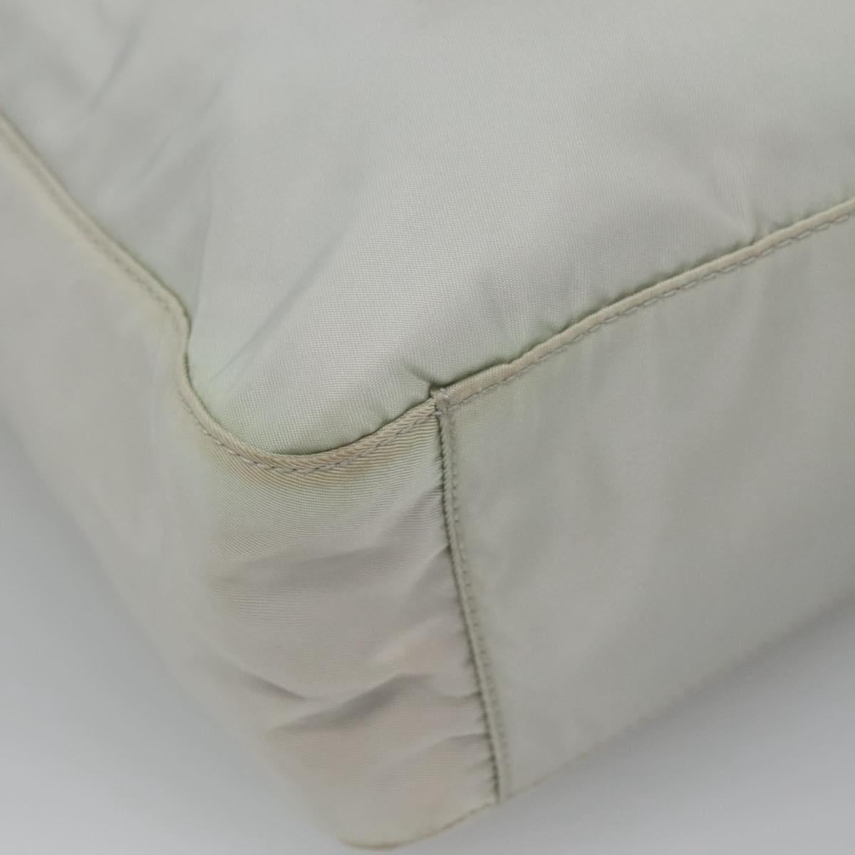 PRADA Tote Bag Nylon Gray Silver Auth 135382