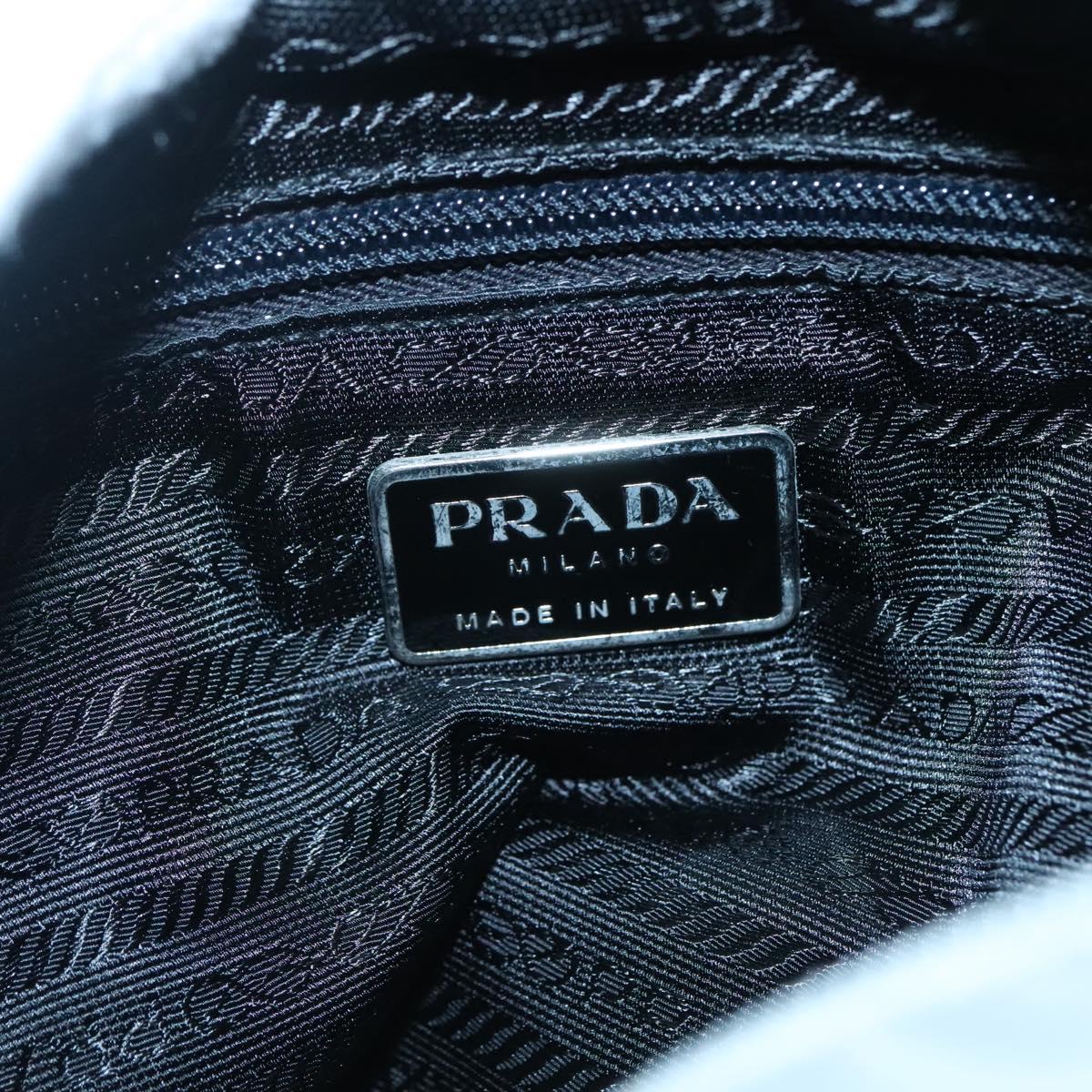 PRADA Tote Bag Nylon Gray Silver Auth 135382