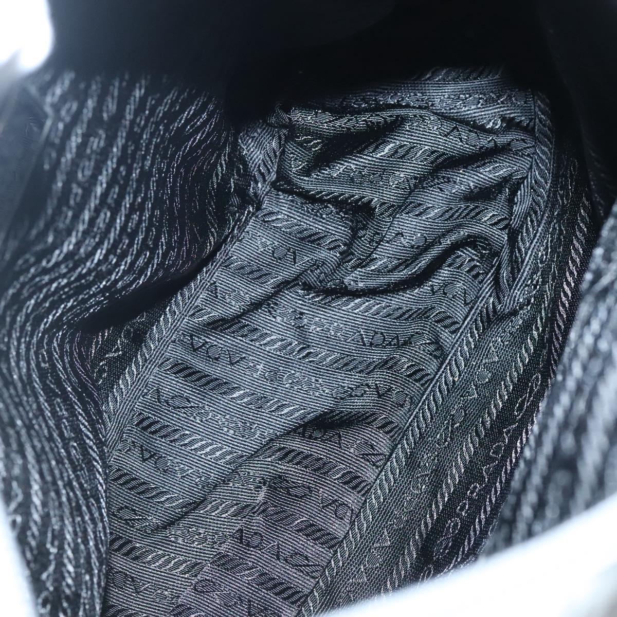 PRADA Tote Bag Nylon Gray Silver Auth 135382