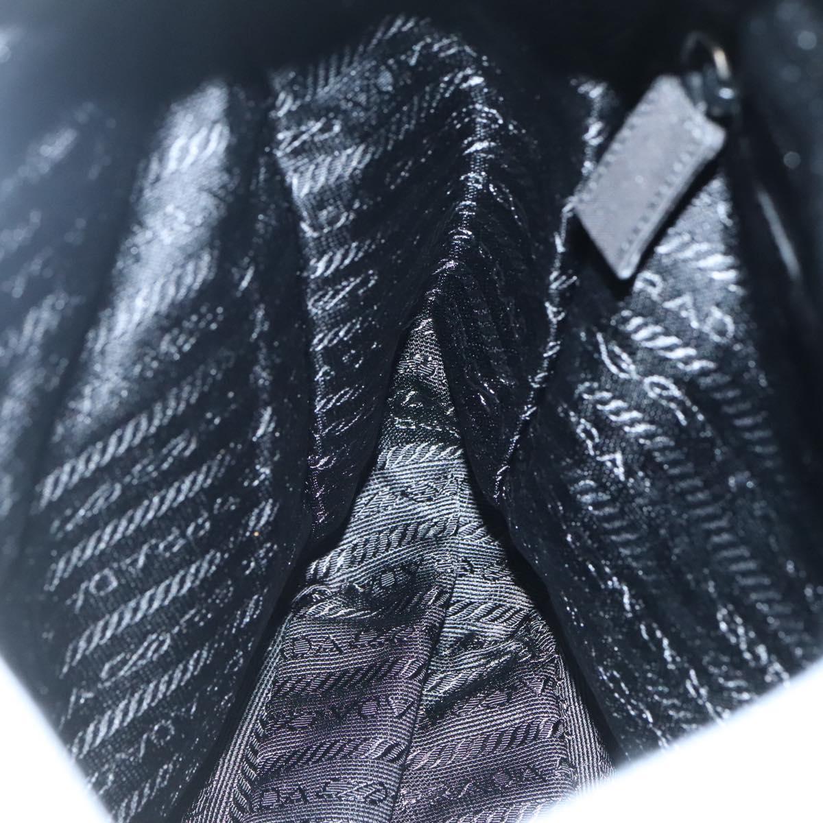 PRADA Tote Bag Nylon Gray Silver Auth 135382