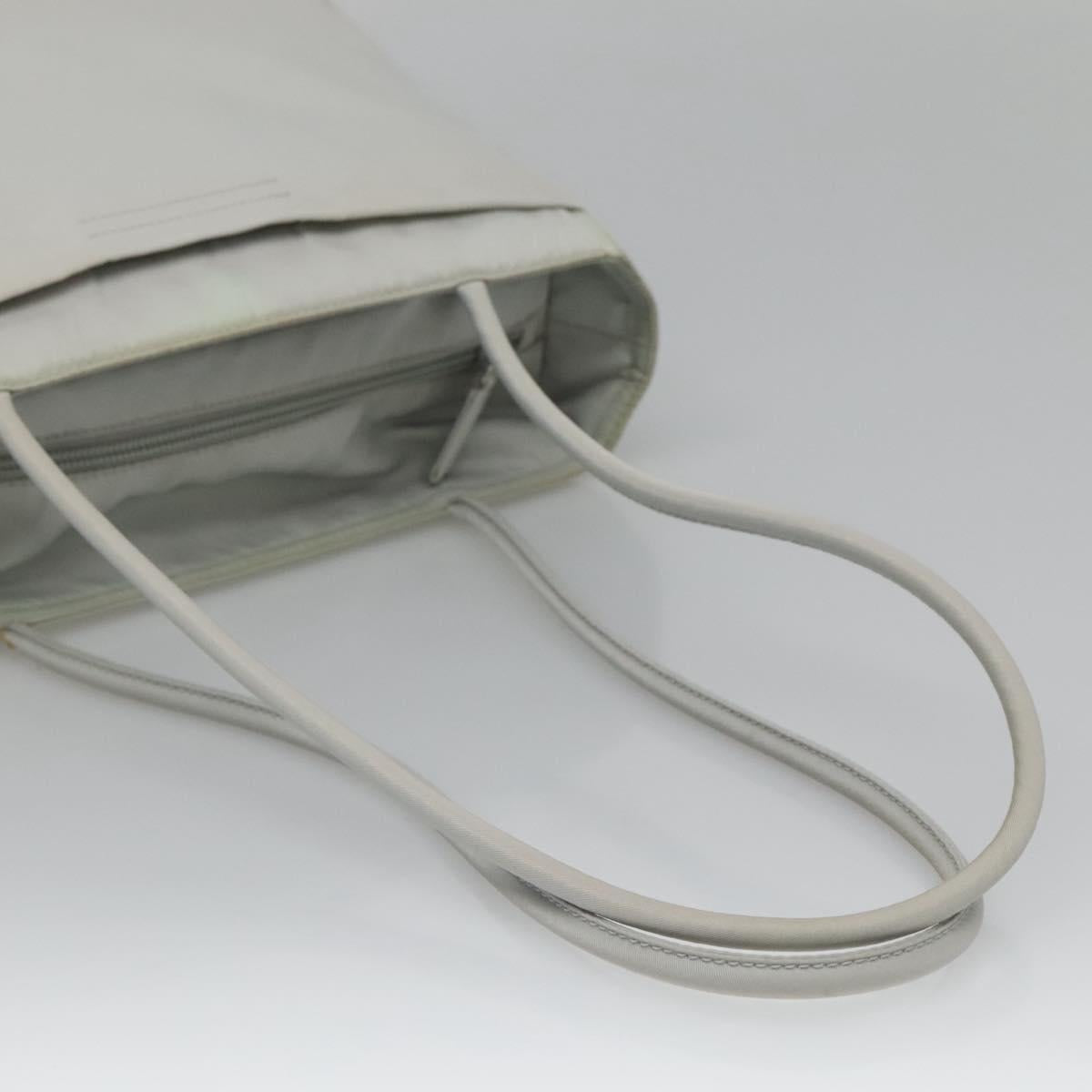 PRADA Tote Bag Nylon Gray Silver Auth 135382