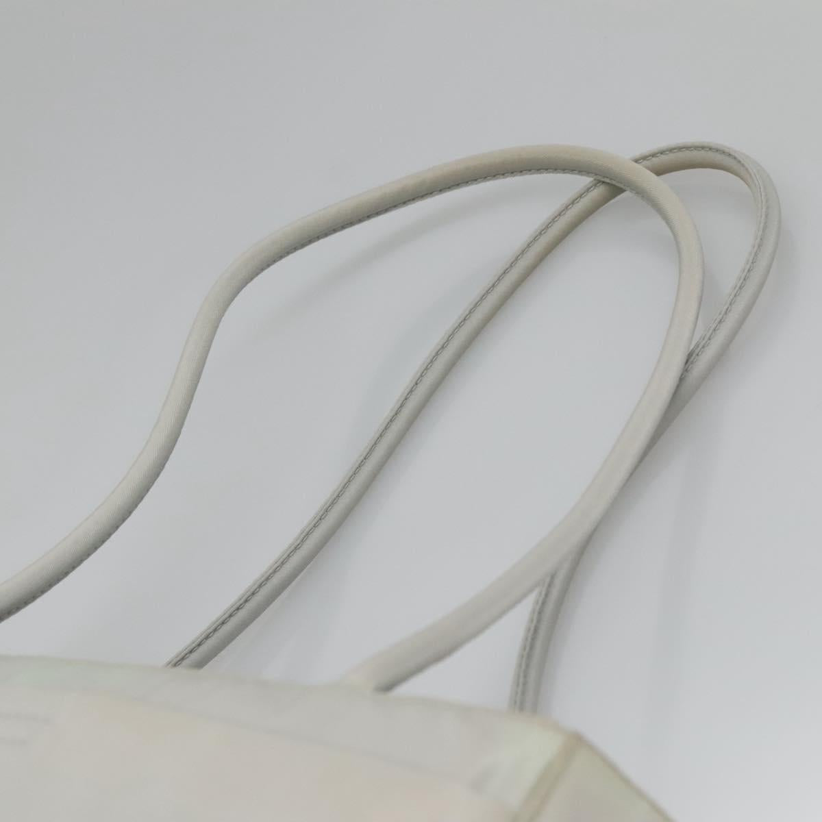 PRADA Tote Bag Nylon Gray Silver Auth 135382