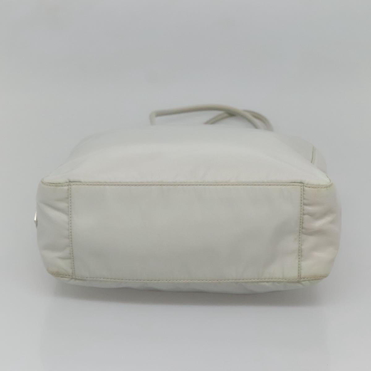 PRADA Tote Bag Nylon Gray Silver Auth 135382