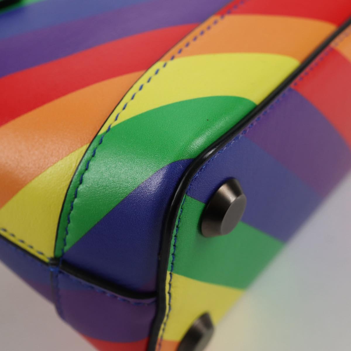 BALENCIAGA Ville Hand Bag Leather 2way Multicolor 550646 Auth 135406M