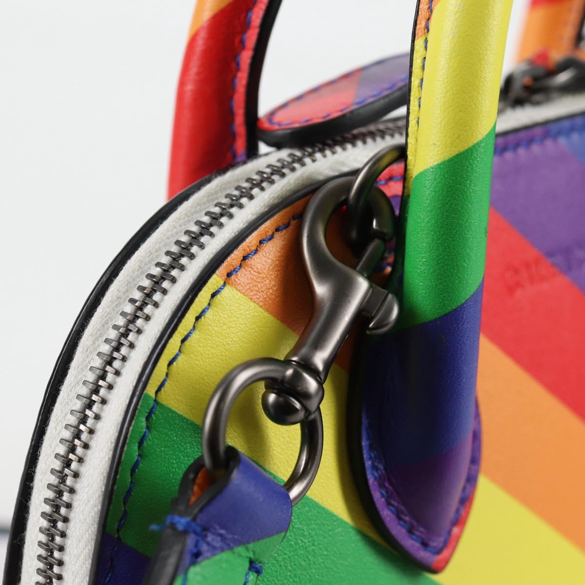 BALENCIAGA Ville Hand Bag Leather 2way Multicolor 550646 Auth 135406M