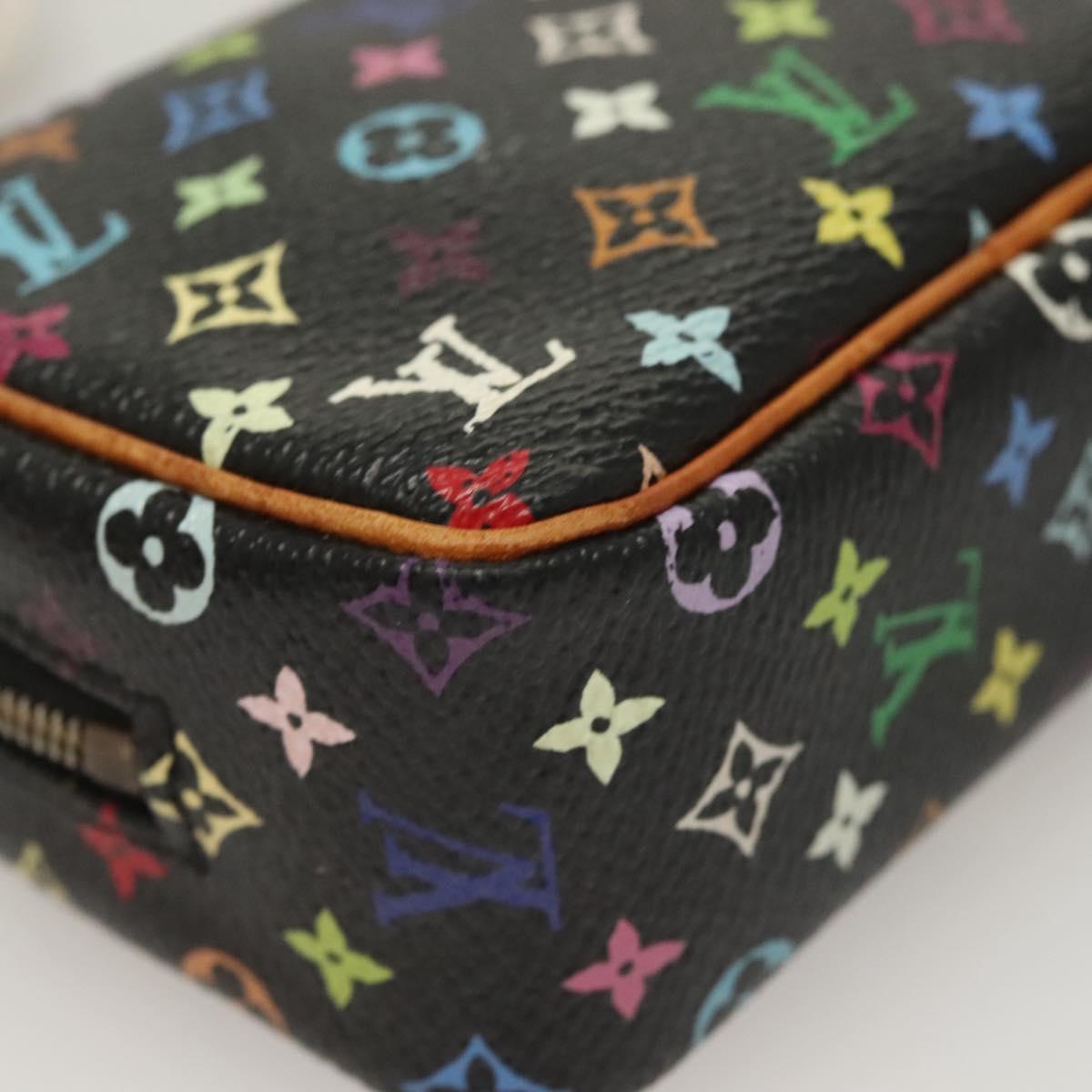 LOUIS VUITTON Multicolor Trousse Wapity Pouch Black M58034 Auth 135439