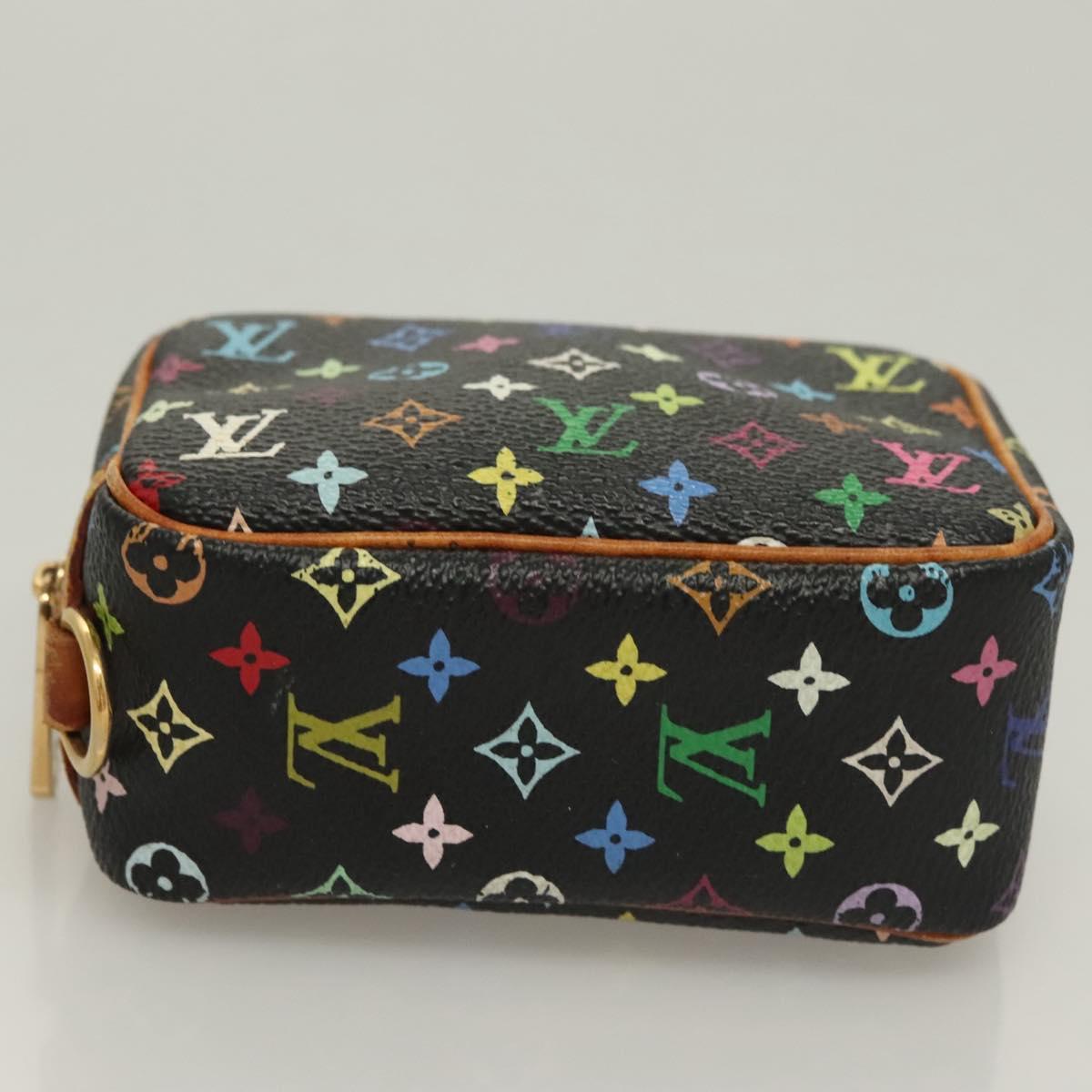 LOUIS VUITTON Multicolor Trousse Wapity Pouch Black M58034 Auth 135439