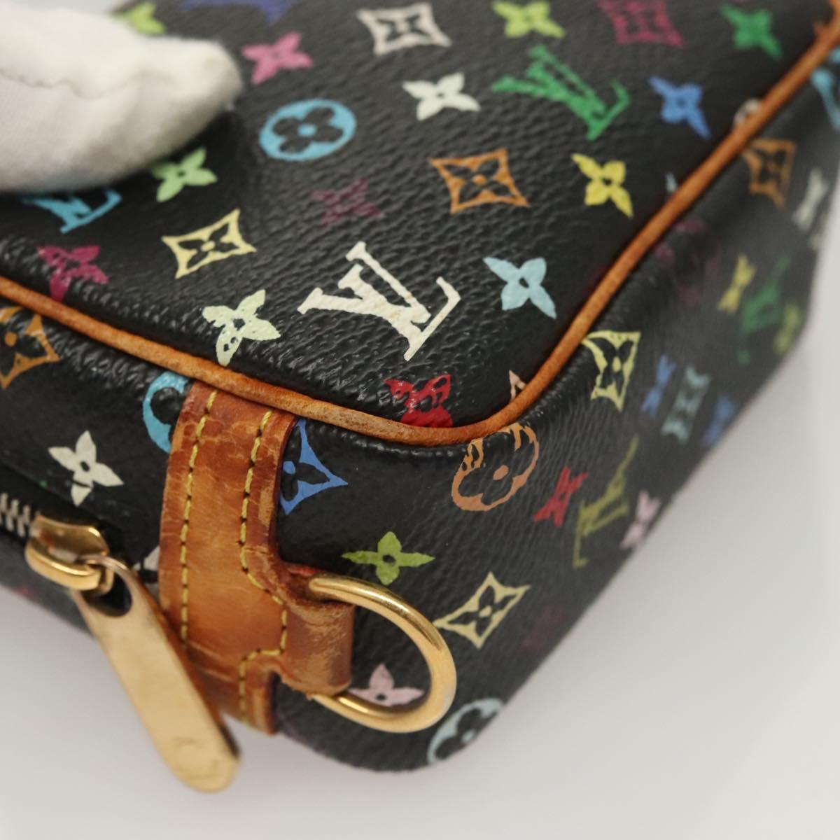 LOUIS VUITTON Multicolor Trousse Wapity Pouch Black M58034 Auth 135439