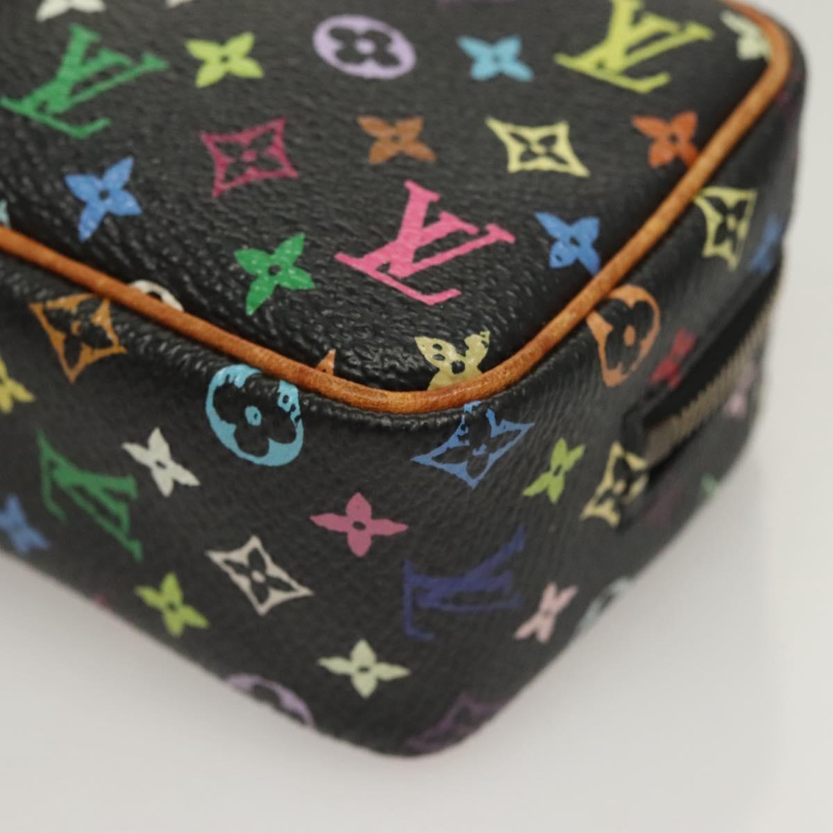 LOUIS VUITTON Multicolor Trousse Wapity Pouch Black M58034 Auth 135439