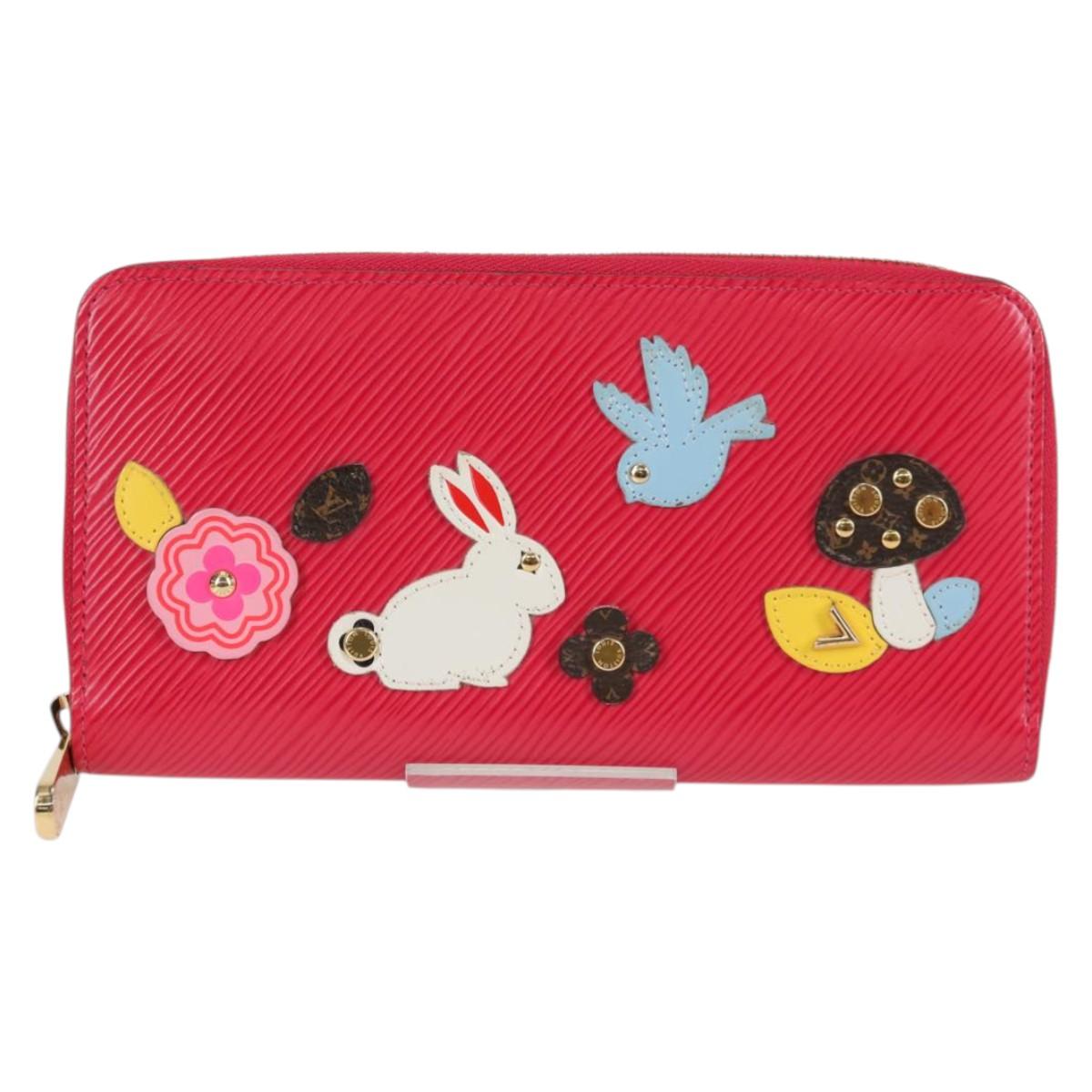 LOUIS VUITTON Epi Zippy Wallet Long Wallet Pink M62609 LV Auth 135440M