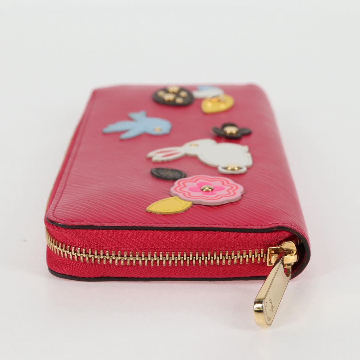 LOUIS VUITTON Epi Zippy Wallet Long Wallet Pink M62609 LV Auth 135440M