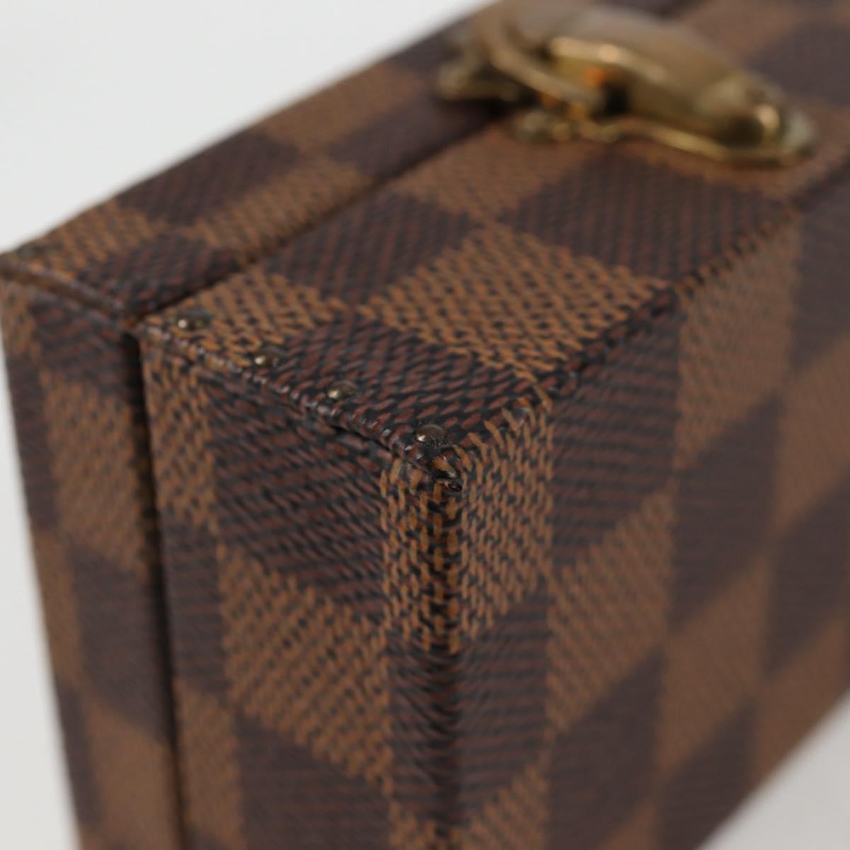 LOUIS VUITTON Damier Ebene Watch case Accessory Case LV Auth 135442SV