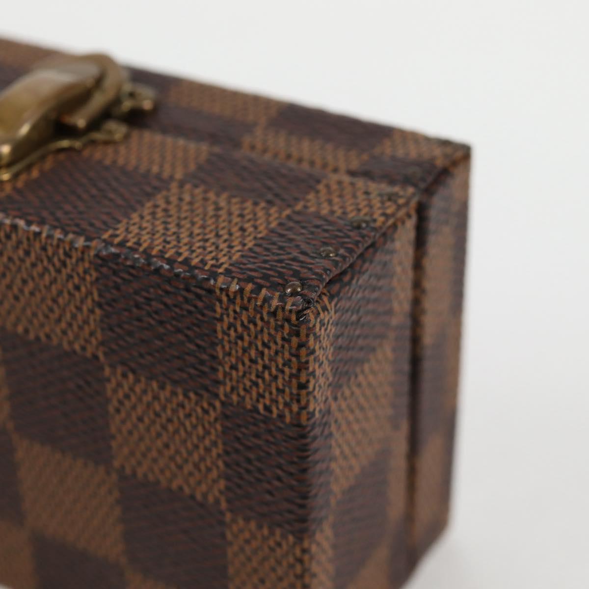 LOUIS VUITTON Damier Ebene Watch case Accessory Case LV Auth 135442V