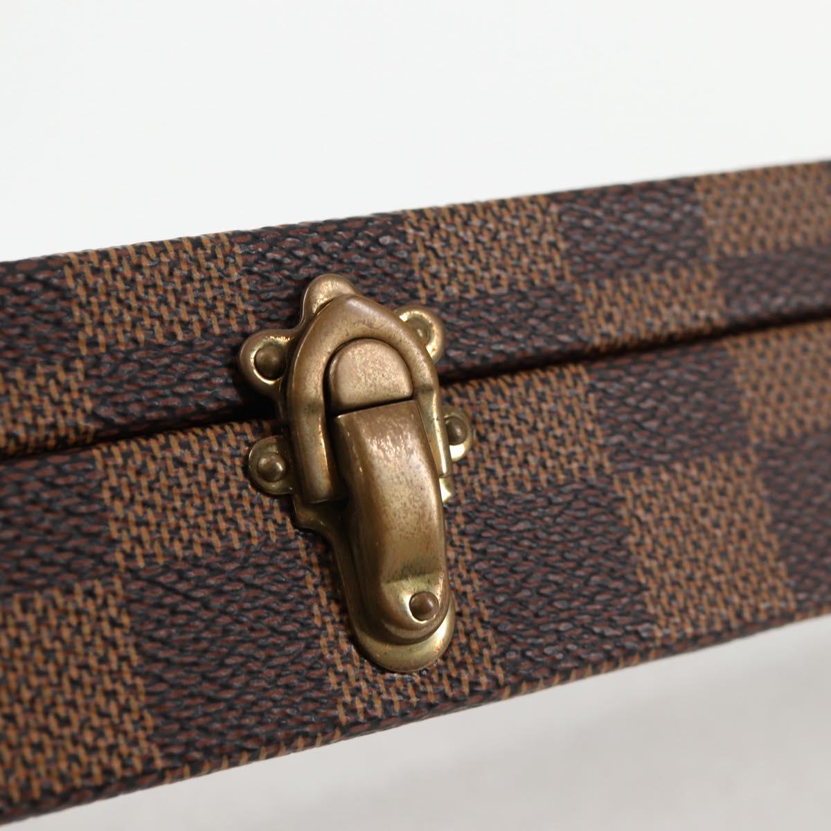 LOUIS VUITTON Damier Ebene Watch case Accessory Case LV Auth 135442SV