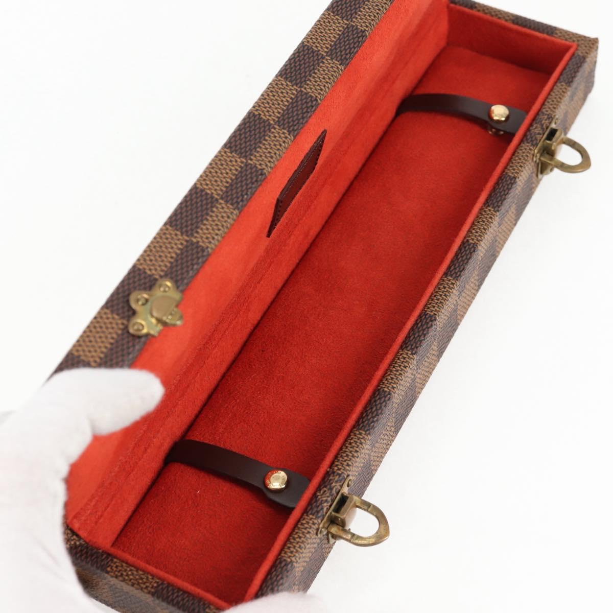 LOUIS VUITTON Damier Ebene Watch case Accessory Case LV Auth 135442SV