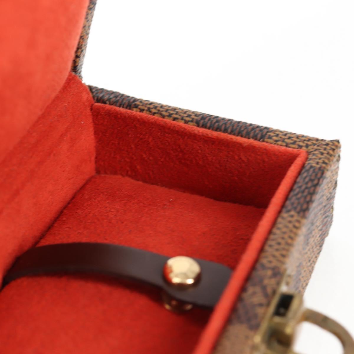 LOUIS VUITTON Damier Ebene Watch case Accessory Case LV Auth 135442V