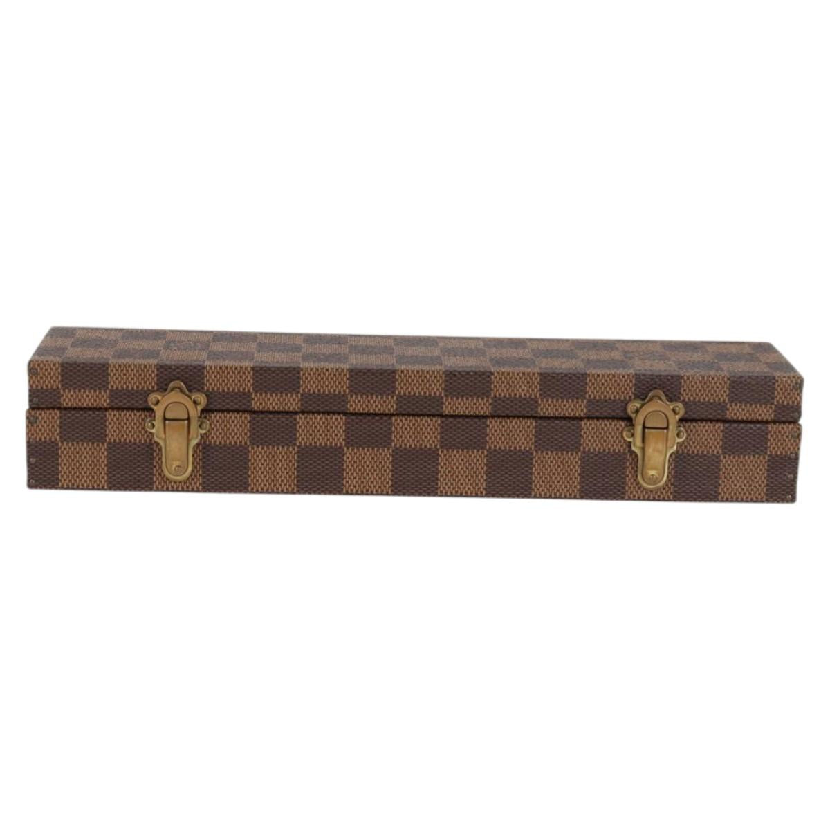 LOUIS VUITTON Damier Ebene Watch case Accessory Case LV Auth 135442V